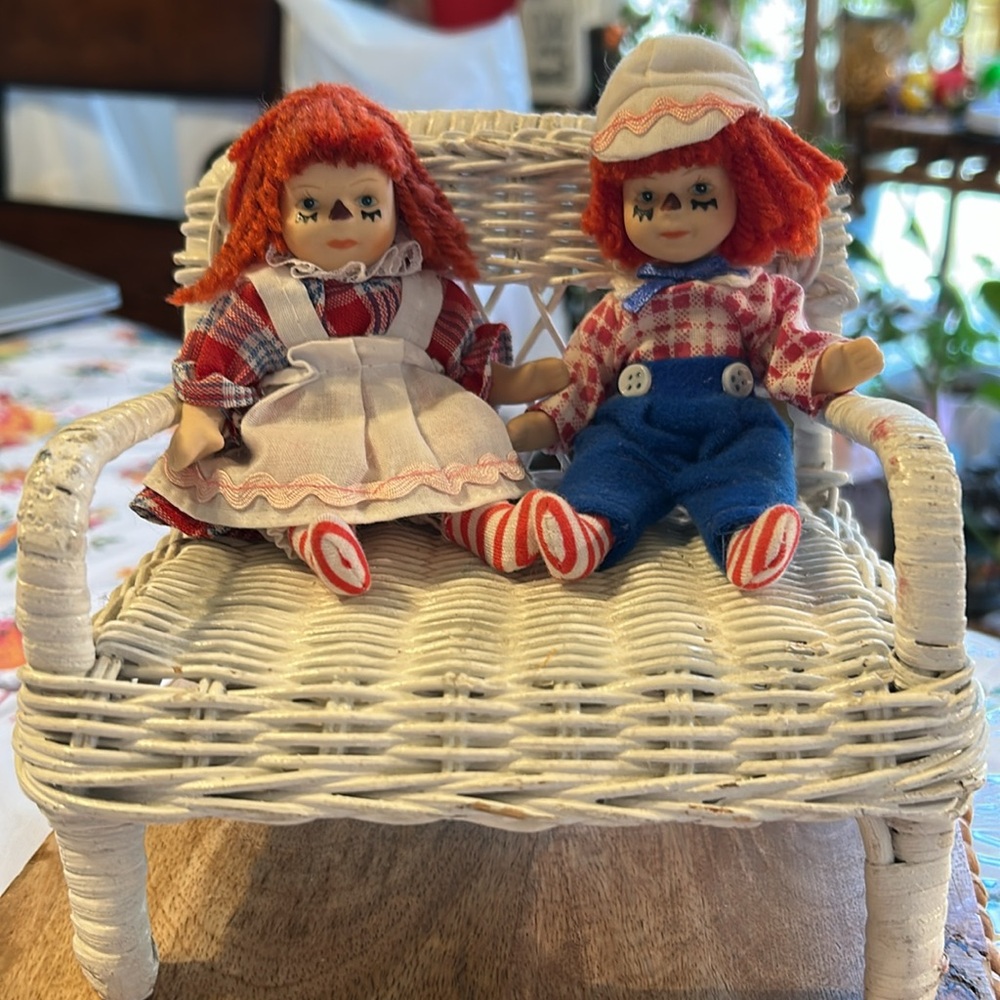 Vintage Rare Porcelain Raggedy Ann and Andy Dolls NWT Vintage Cameo Kids Collec
